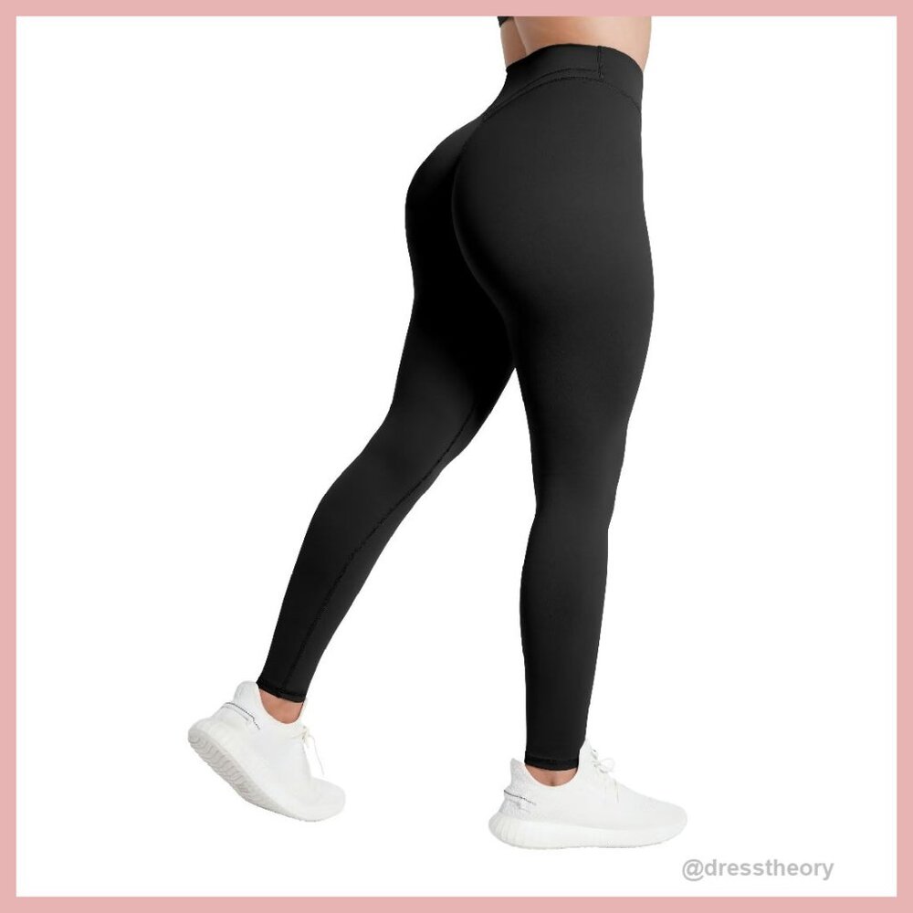 High Waist Butt Lift Yoga Leggings No Front Seam Tummy Control Workout Pants